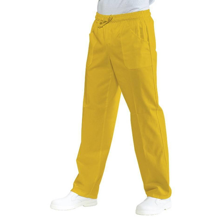 Pantalon &eacute;lastique mixte polycoton