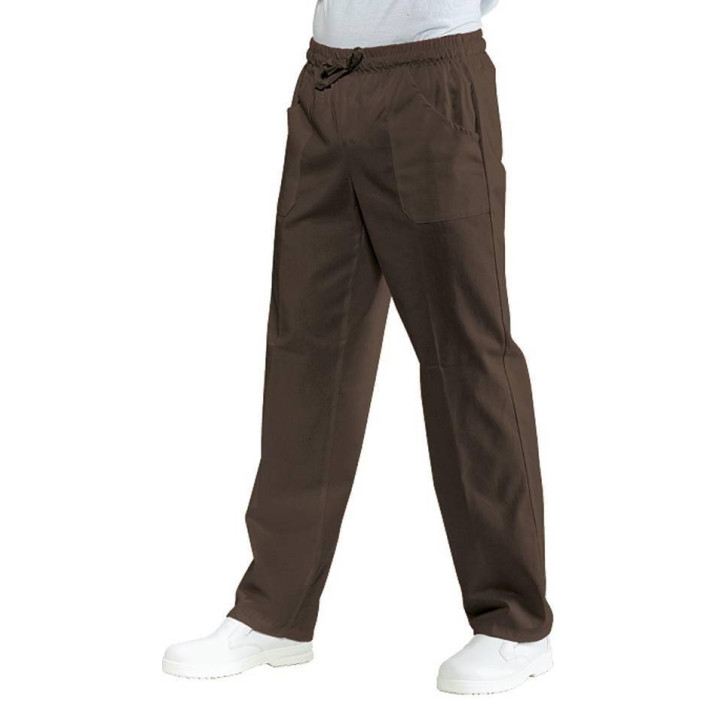 Pantalon &eacute;lastique mixte polycoton