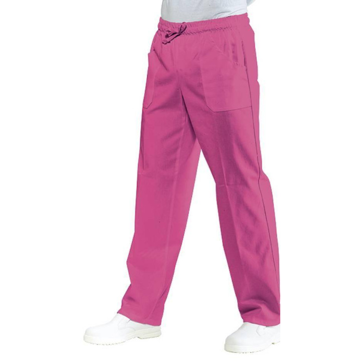 Pantalon &eacute;lastique mixte polycoton