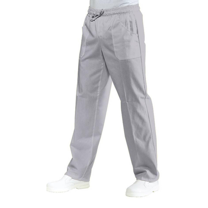 Pantalon &eacute;lastique mixte polycoton