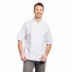 Veste De Cuisine Mixte Manches Courtes Maille Stretch