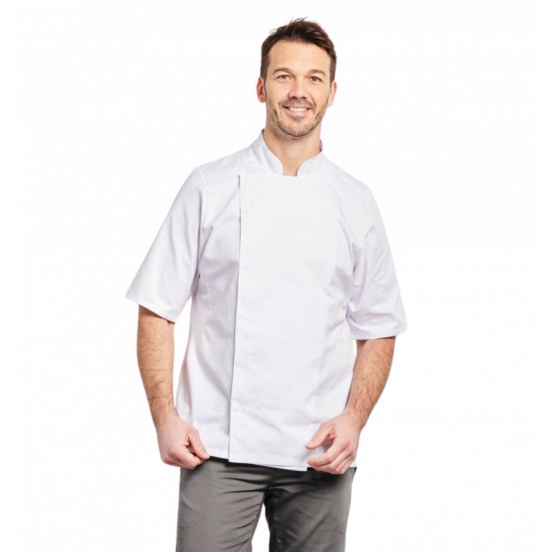 Veste De Cuisine Mixte Manches Courtes Maille Stretch