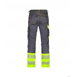 Pantalon Stretch Hv Gris / Jaune