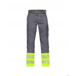 Pantalon Stretch Hv Gris / Jaune