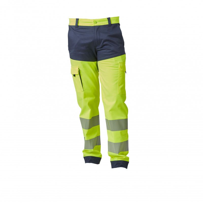 Pantalon Gaston Jaune/marine