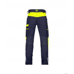 Pantalon De Travail Stretch Bleu Nuit / Jaune