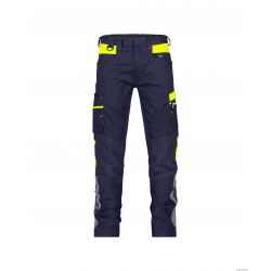 Pantalon De Travail Stretch Bleu Nuit / Jaune