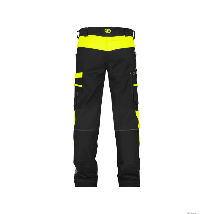 Pantalon De Travail Stretch Bleu Nuit / Jaune
