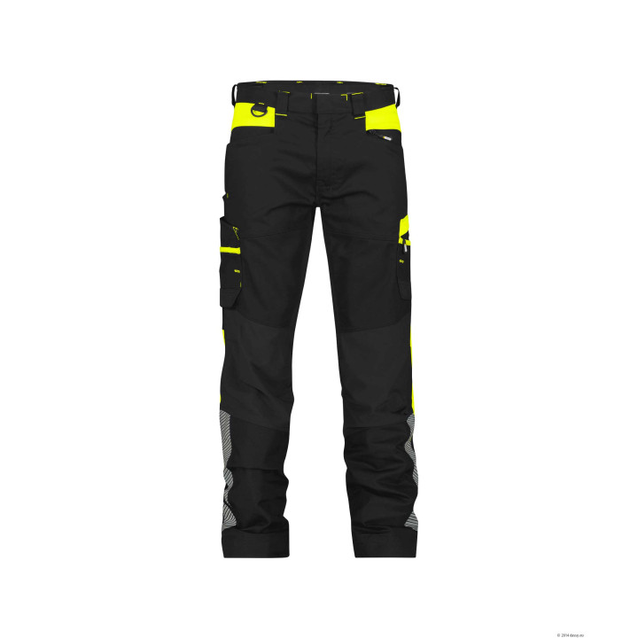 Pantalon De Travail Stretch Bleu Nuit / Jaune