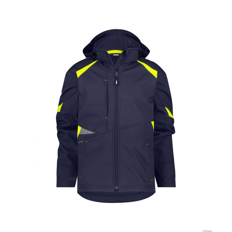 Kalama Veste Softshell Bleu Nuit / Jaune