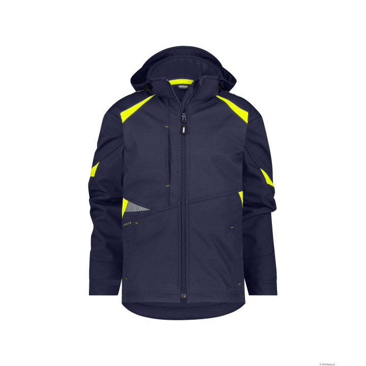Kalama Veste Softshell Bleu Nuit / Jaune
