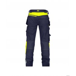 Shanghai Pantalon Stretch Pg Bleu Nuit / Jaune