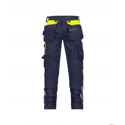 Shanghai Pantalon Stretch Pg Bleu Nuit / Jaune