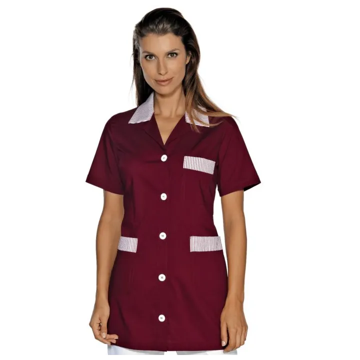 MARBELLA Tunique m&eacute;dicale l&eacute;g&egrave;re femme manches courtes coton
