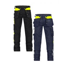 Shanghai Pantalon Stretch Pg Bleu Nuit / Jaune