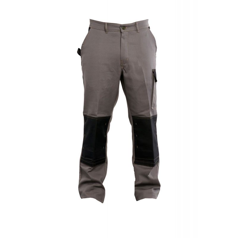 TYPHON Pantalon de travail vert olive poches genoux-sans métal