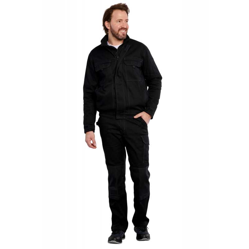 TYPHON blouson de travail majorité coton noir sans métal