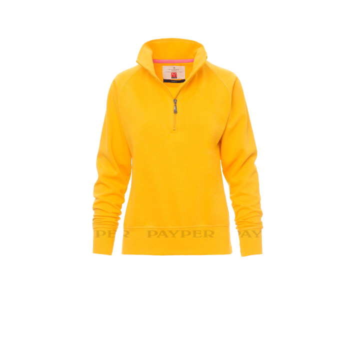 Miami+lady Sweat-shirt Femme &agrave; Demi-zip Assorti