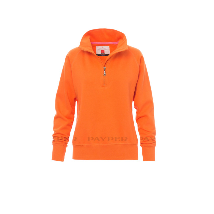 Miami+lady Sweat-shirt Femme &agrave; Demi-zip Assorti