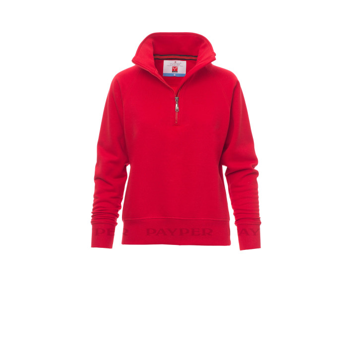 Miami+lady Sweat-shirt Femme &agrave; Demi-zip Assorti