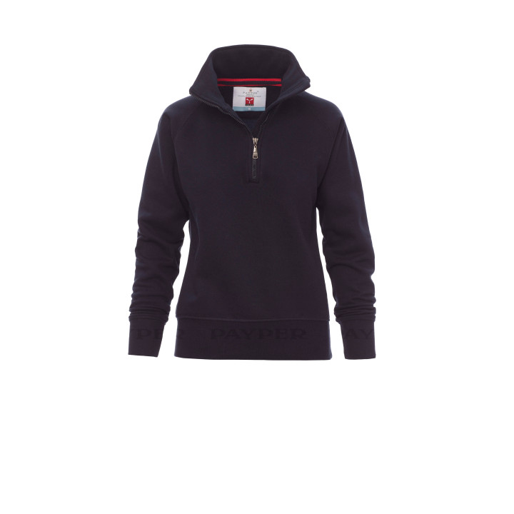 Miami+lady Sweat-shirt Femme &agrave; Demi-zip Assorti