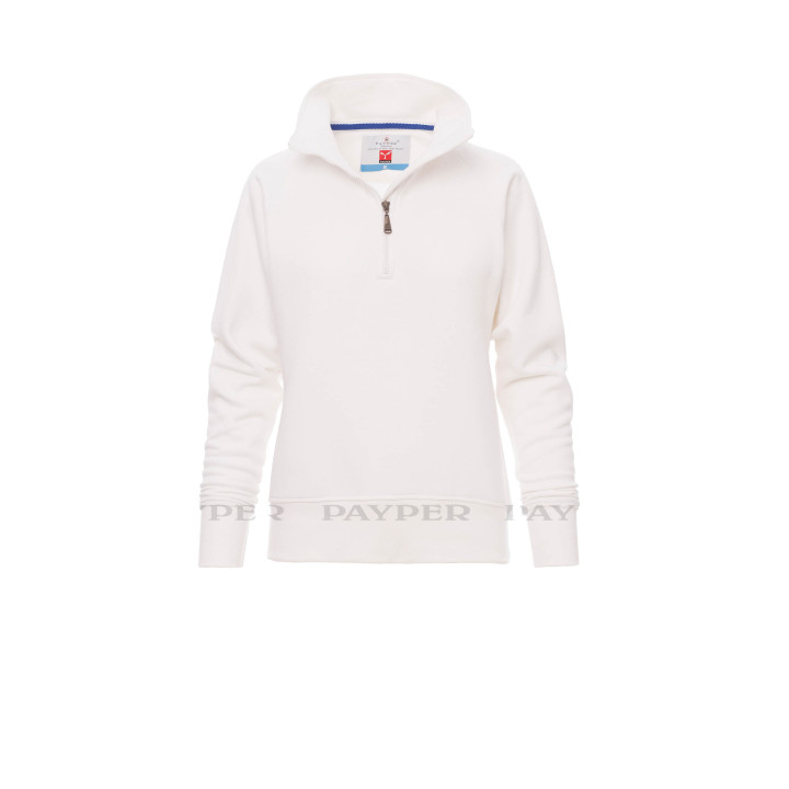 Miami+lady Sweat-shirt Femme &agrave; Demi-zip Assorti
