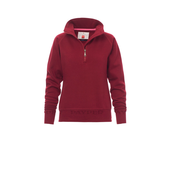 Miami+lady Sweat-shirt Femme &agrave; Demi-zip Assorti