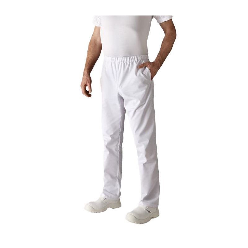 Pantalon Mxte De Cuisine Taille Elastiquee