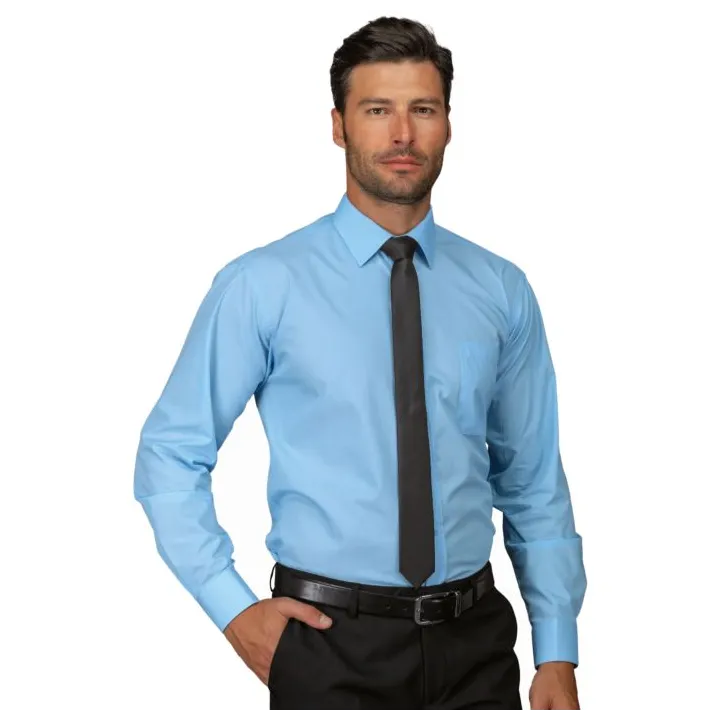 Chemise de service manches longues mixte en polycoton AMELIEN