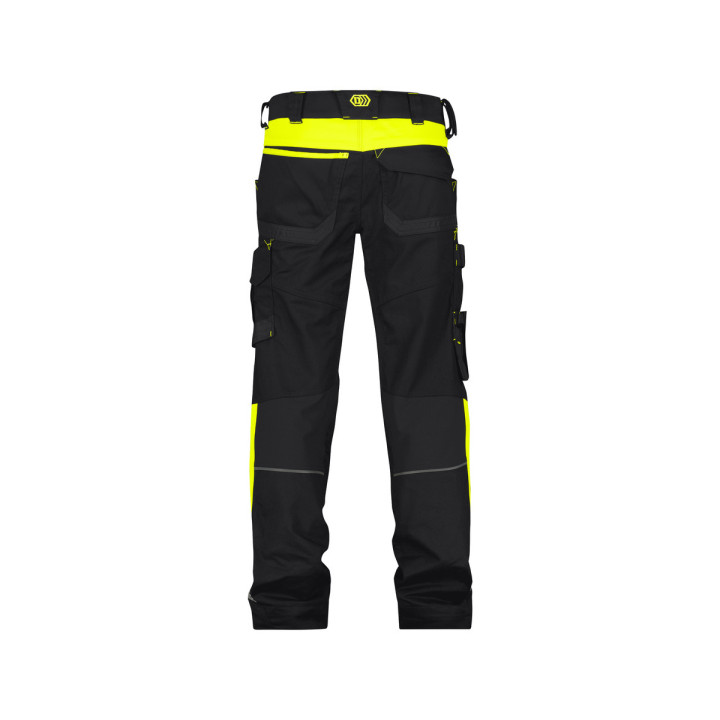 Canton Pantalon Stretch Pg Bleu Nuit/jaune Fluo