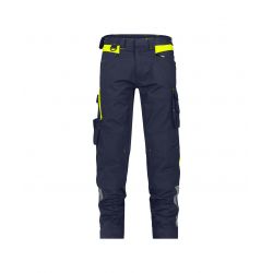 Canton Pantalon Stretch Pg Bleu Nuit/jaune Fluo