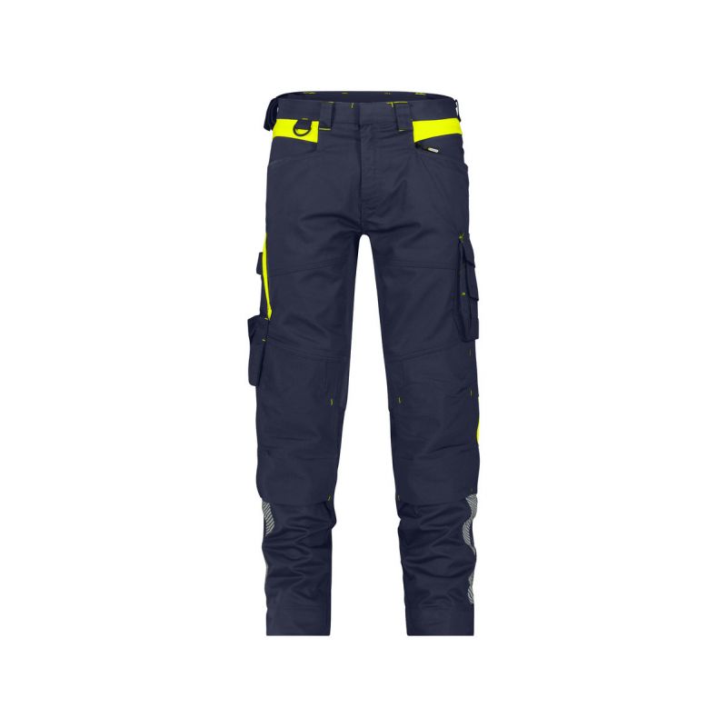 Canton Pantalon Stretch Pg Bleu Nuit/jaune Fluo