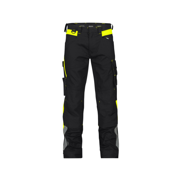 Canton Pantalon Stretch Pg Bleu Nuit/jaune Fluo