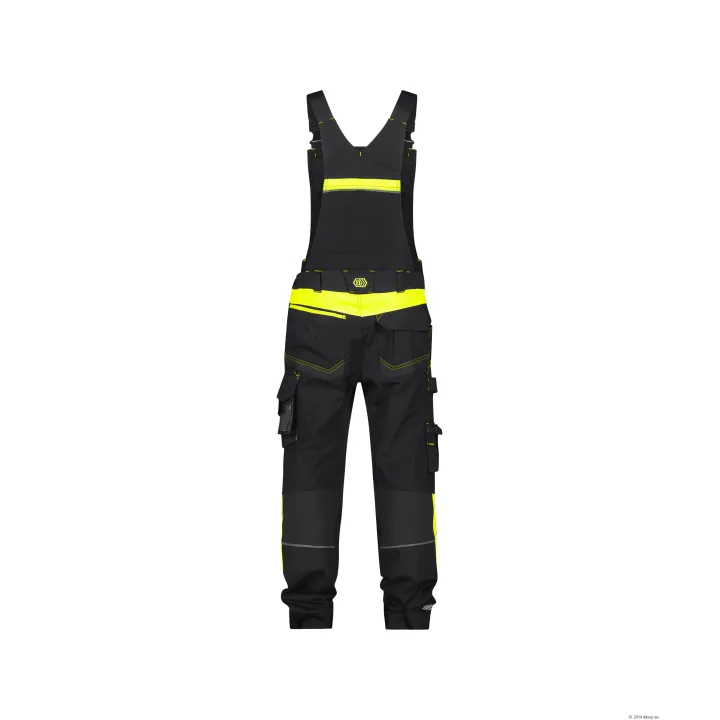 Ulsan Cotte A Bretelle Stretch Noir/jaune Fluo