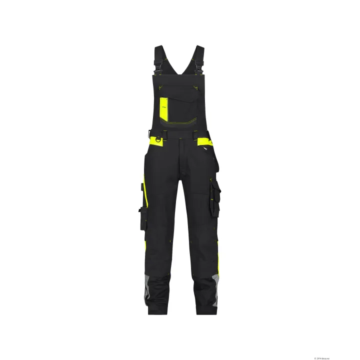 Ulsan Cotte A Bretelle Stretch Noir/jaune Fluo