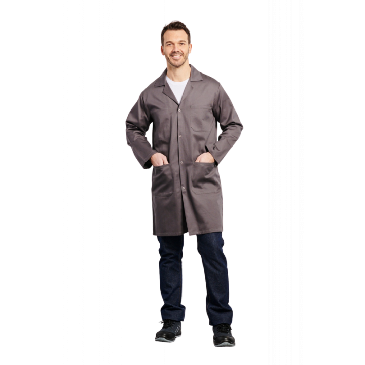 BOY Blouse de travail homme &agrave; manches longues et pressions