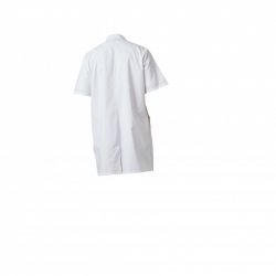 BLOUSE MEDICALE HOMME MANCHE COURTE A PRESSION INOX