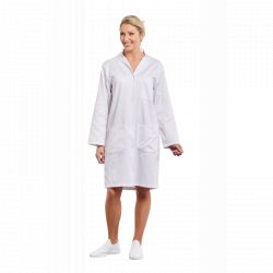 FLORA Blouse médicale blanche femme à pression