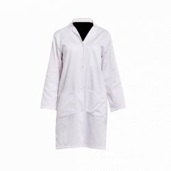 FLORA Blouse médicale blanche femme à pression