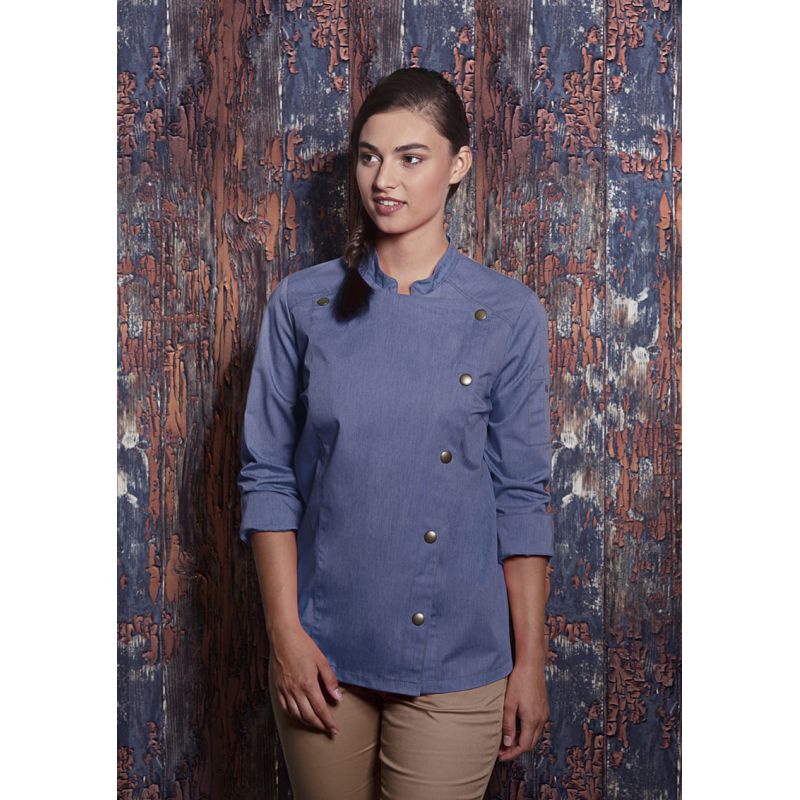 Jf 20 Veste De Cuisine Style Jean Manches Longues