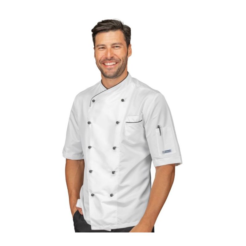 058330m Veste De Cuisinier California Manches Courtes