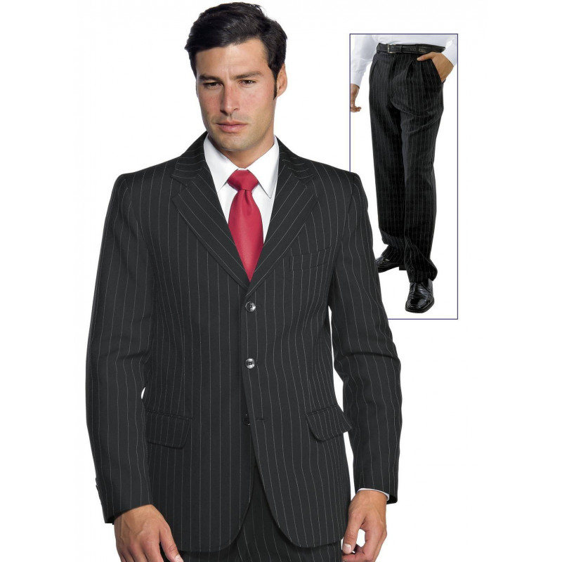 Costume homme à pinces polyester