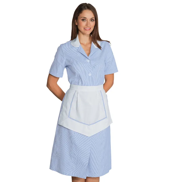 Blouse De Travail Femme Mc Avec Tablier Int&eacute;gr&eacute; Lipari