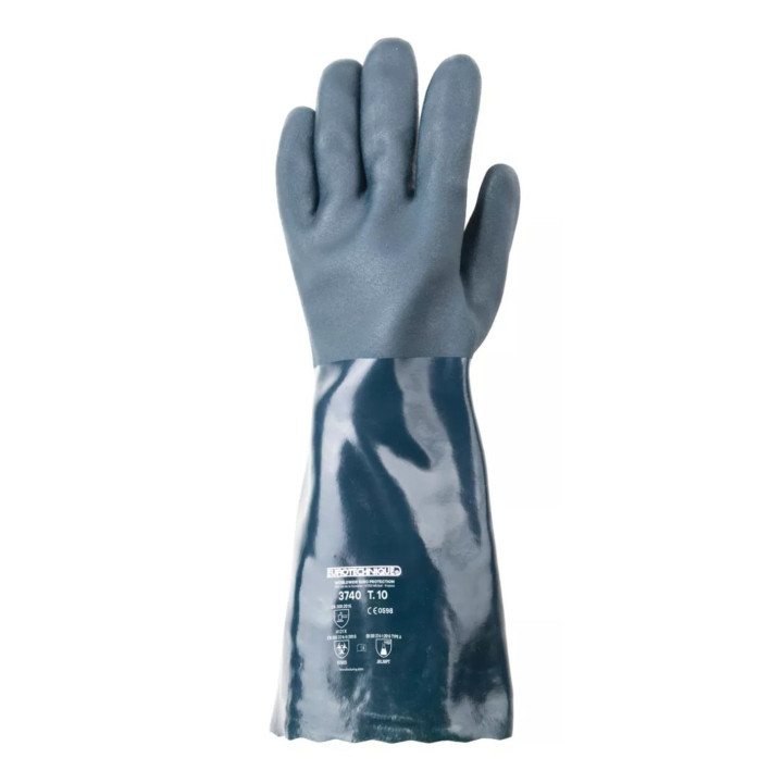 Gants polym&egrave;re vert 40 cm (lot de 10 paires)