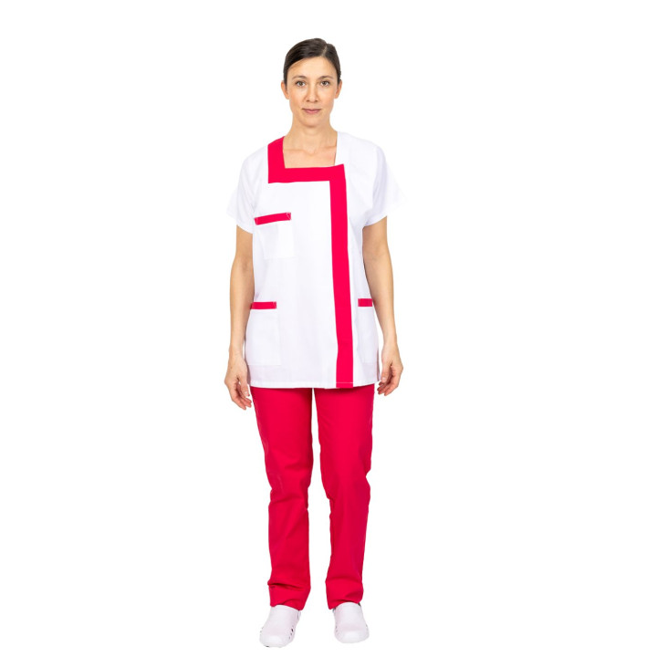 TESS TUNIQUE MEDICALE FEMME COL CARRE