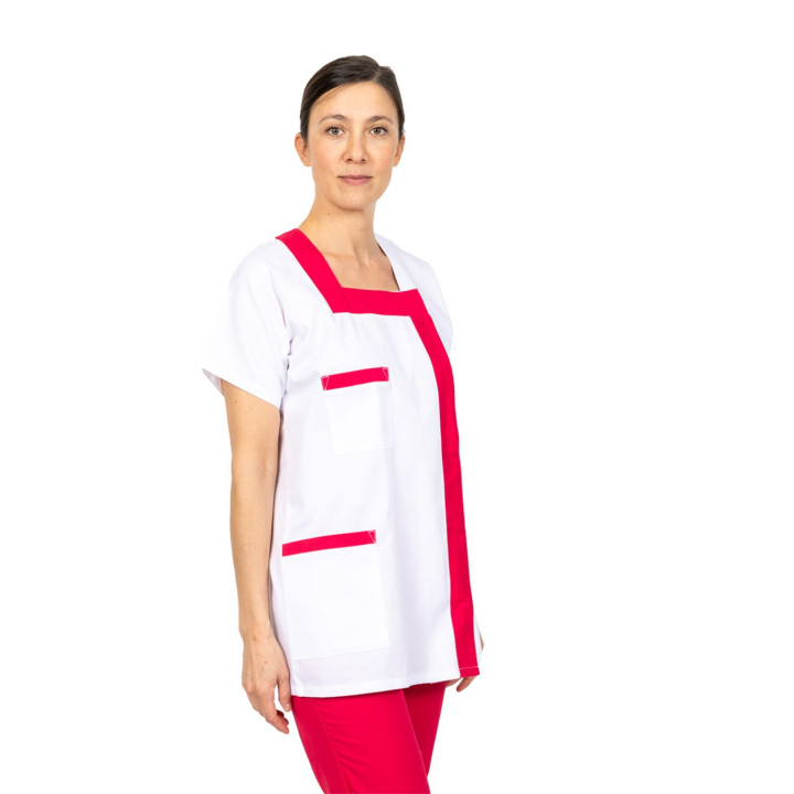 TESS TUNIQUE MEDICALE FEMME COL CARRE