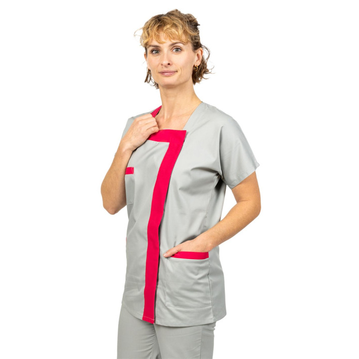 TESS TUNIQUE MEDICALE FEMME COL CARRE