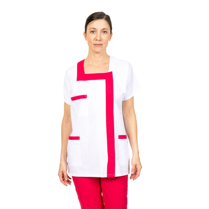 TESS TUNIQUE MEDICALE FEMME COL CARRE