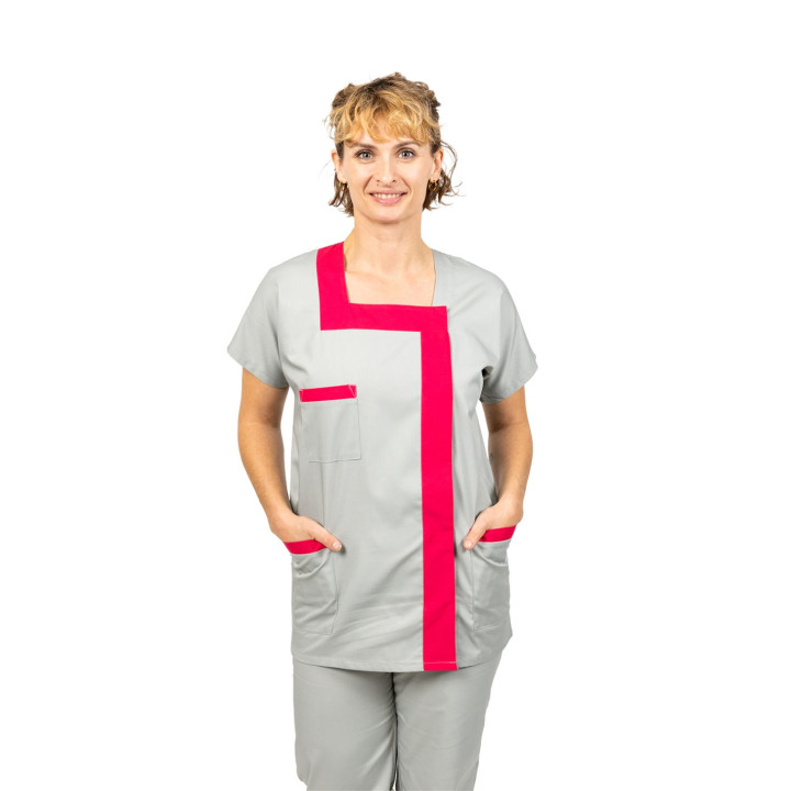 TESS TUNIQUE MEDICALE FEMME COL CARRE
