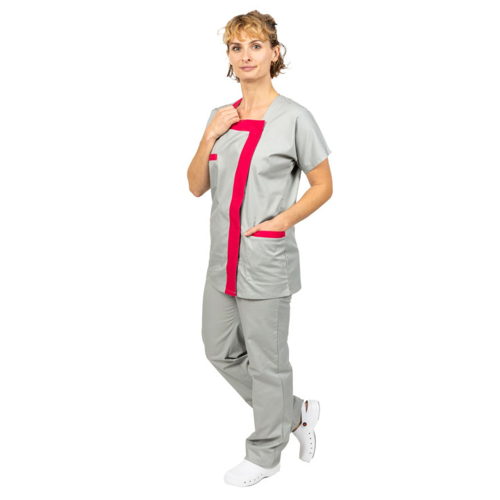 TESS TUNIQUE MEDICALE FEMME COL CARRE